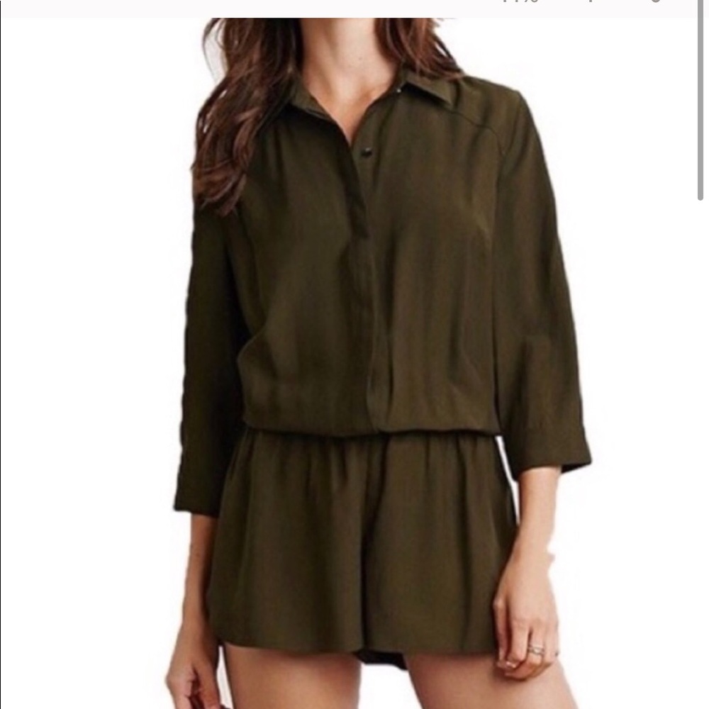 Olive Green 3/4 sleeve romper